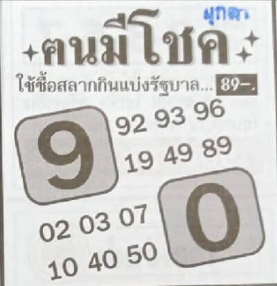 หวยฅนมีโชค 16/02/64