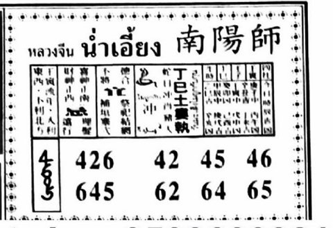 เลขหลวงจีนน่ำเลี้ยง หวยงวดนี้ 30/12/65